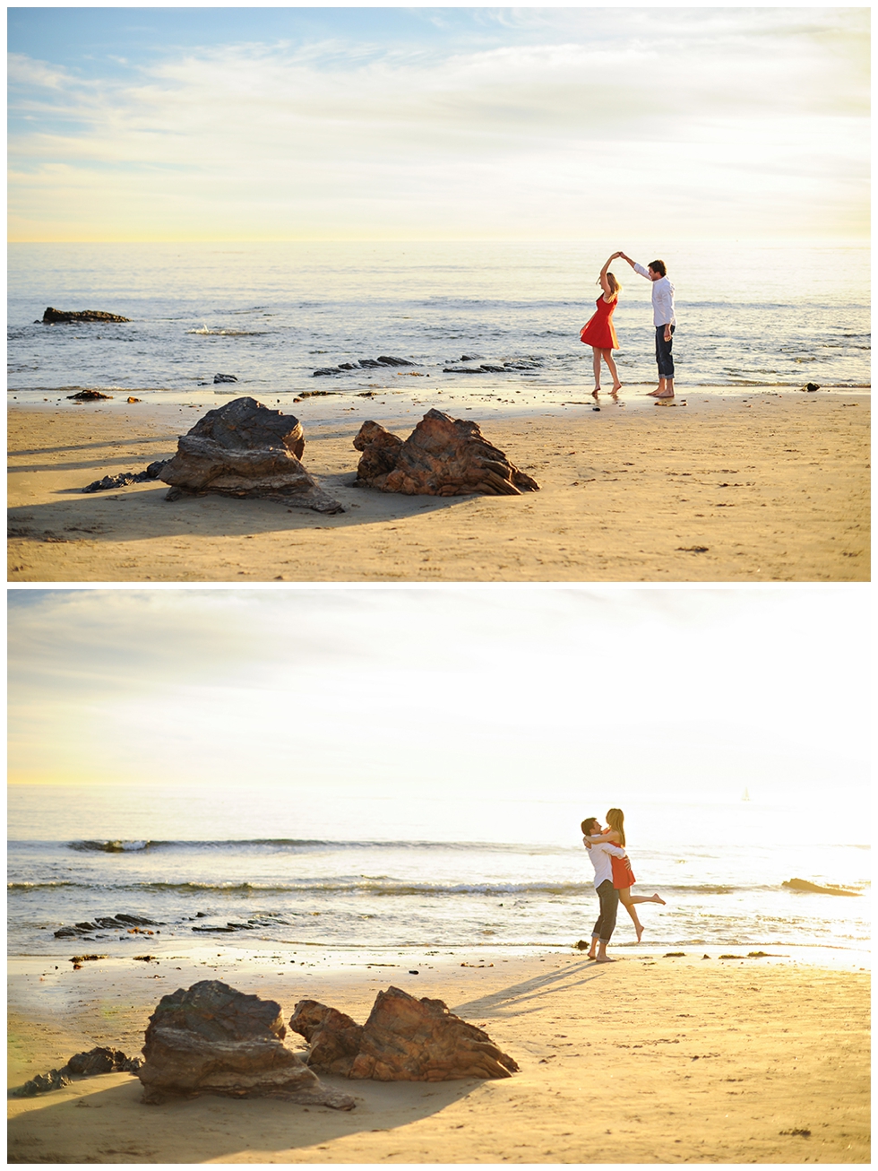 Romantic Crystal Cove Laguna Beach Sunset Engagement Photos Wes and Sara-10