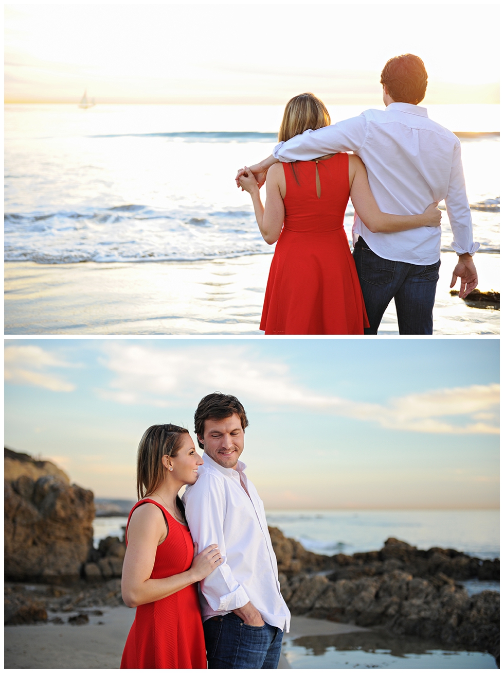 Romantic Crystal Cove Laguna Beach Sunset Engagement Photos Wes and Sara-16