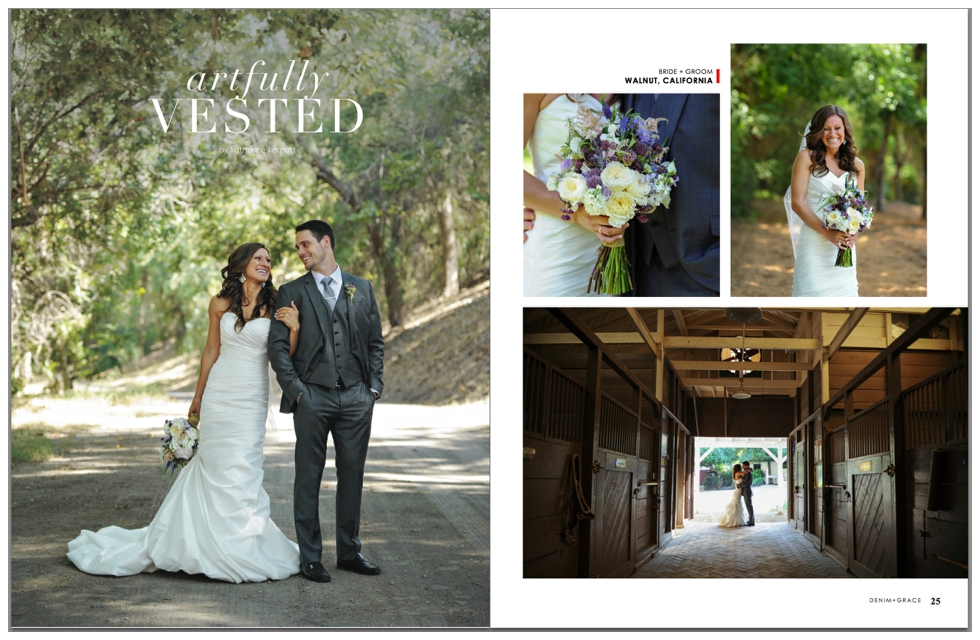 Romantic Brookside Equestrian Center Wedding Photos, Published in Denim + Grace Magazine