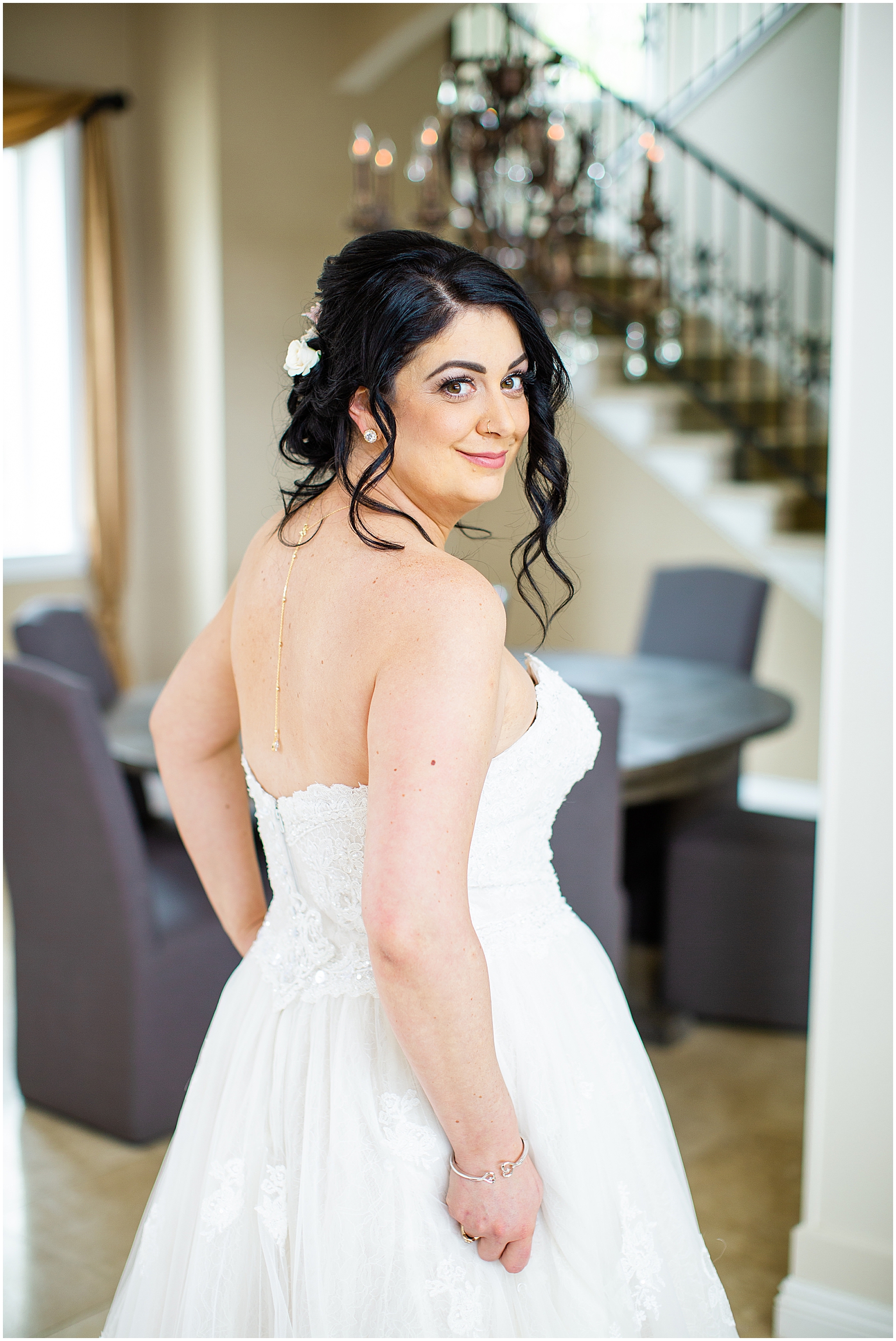Beautiful bridal portrait before the ceremony